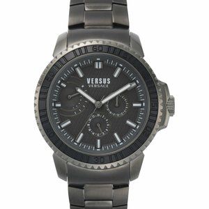 Versace Men's Ion Gunmetal Watch! New